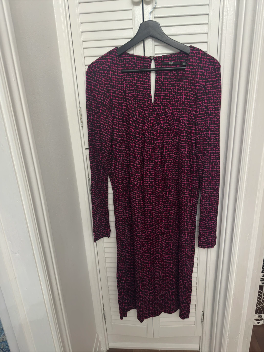 HUGO BOSS Dress - Pink & Black Print - Size M