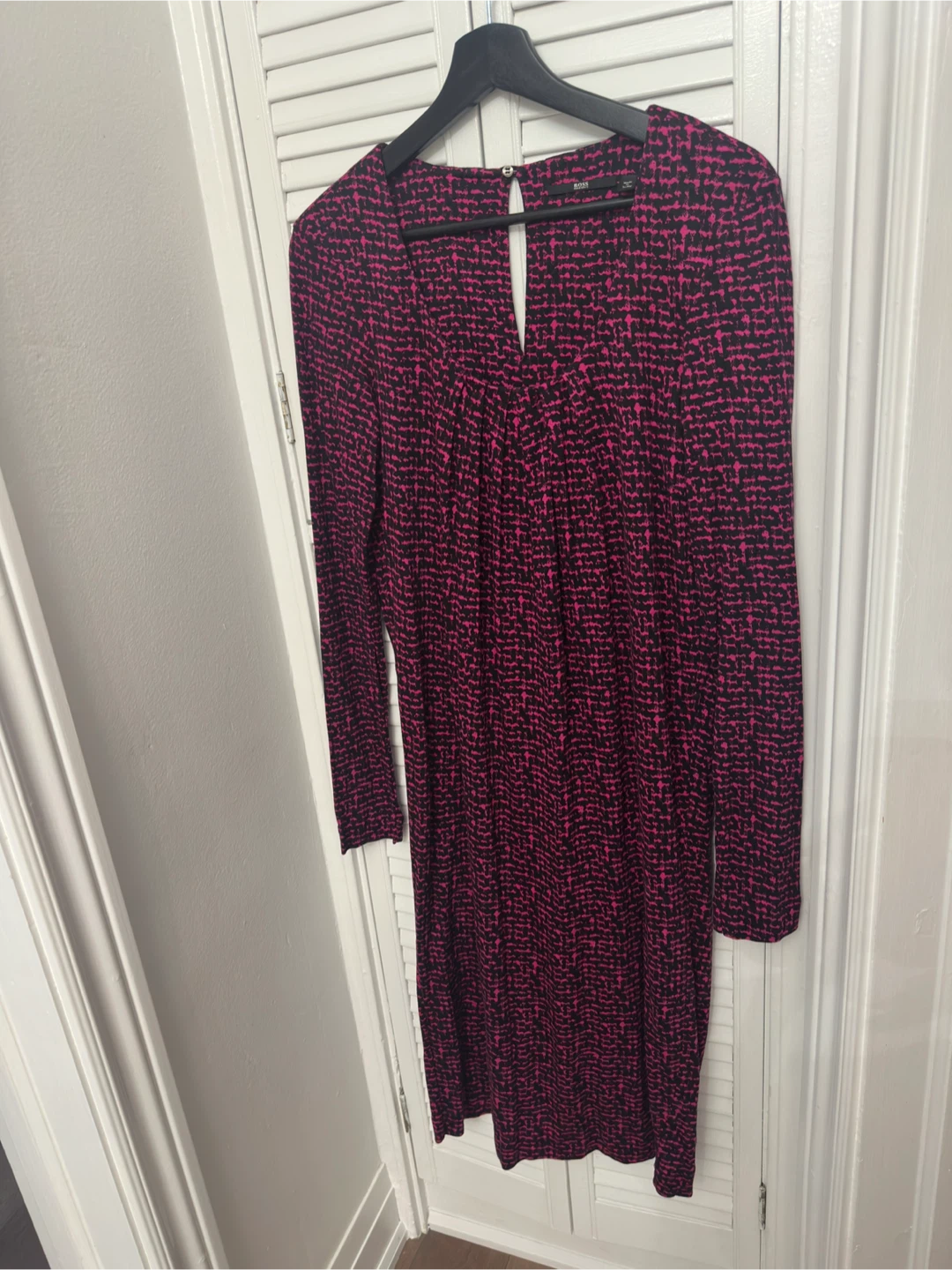 HUGO BOSS Dress - Pink & Black Print - Size M - photo 2
