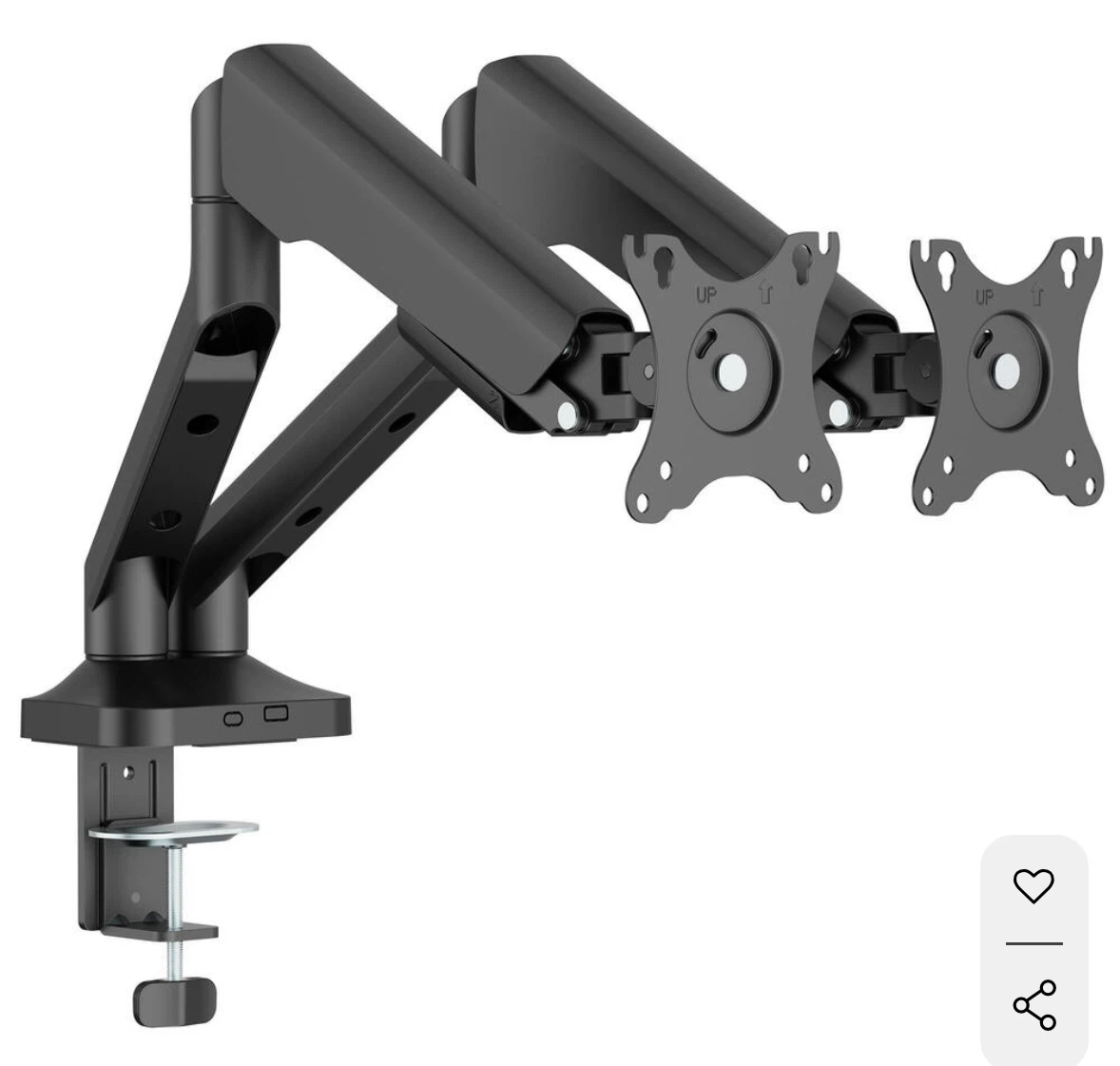 Dual Screen Gas Spring Desktop Mount - photo 2