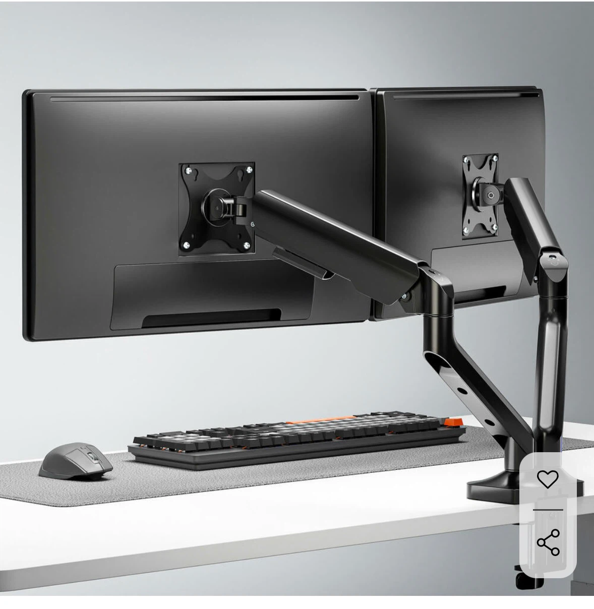 Dual Screen Gas Spring Desktop Mount - photo 3