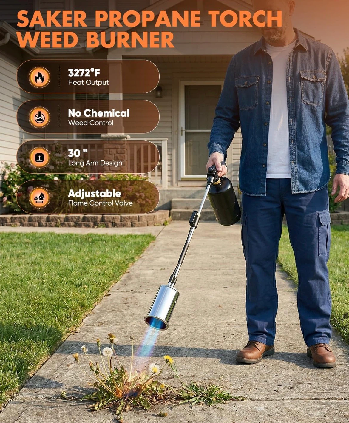 Saker Propane Torch Weed Burner