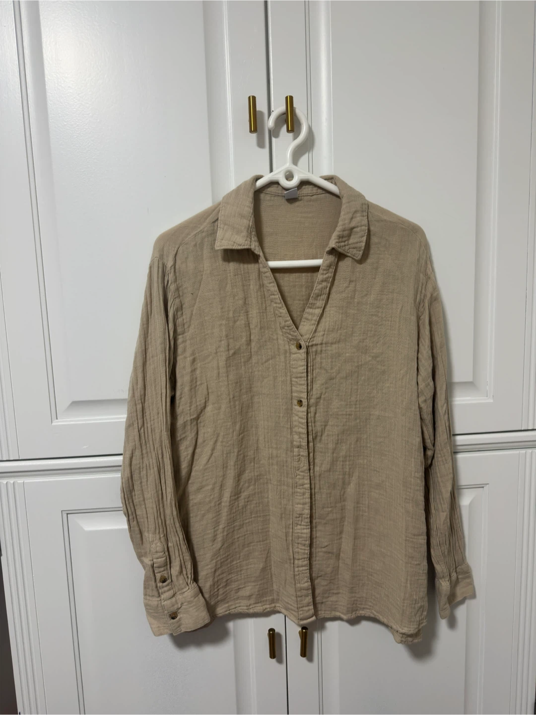 Gauze Button-Up Shirt