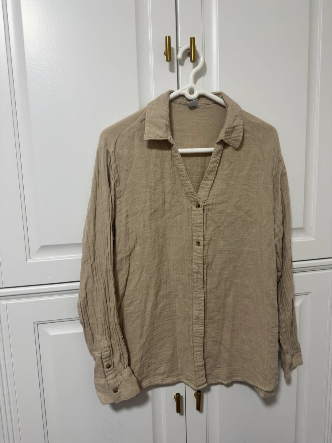 Gauze Button-Up Shirt - photo 2