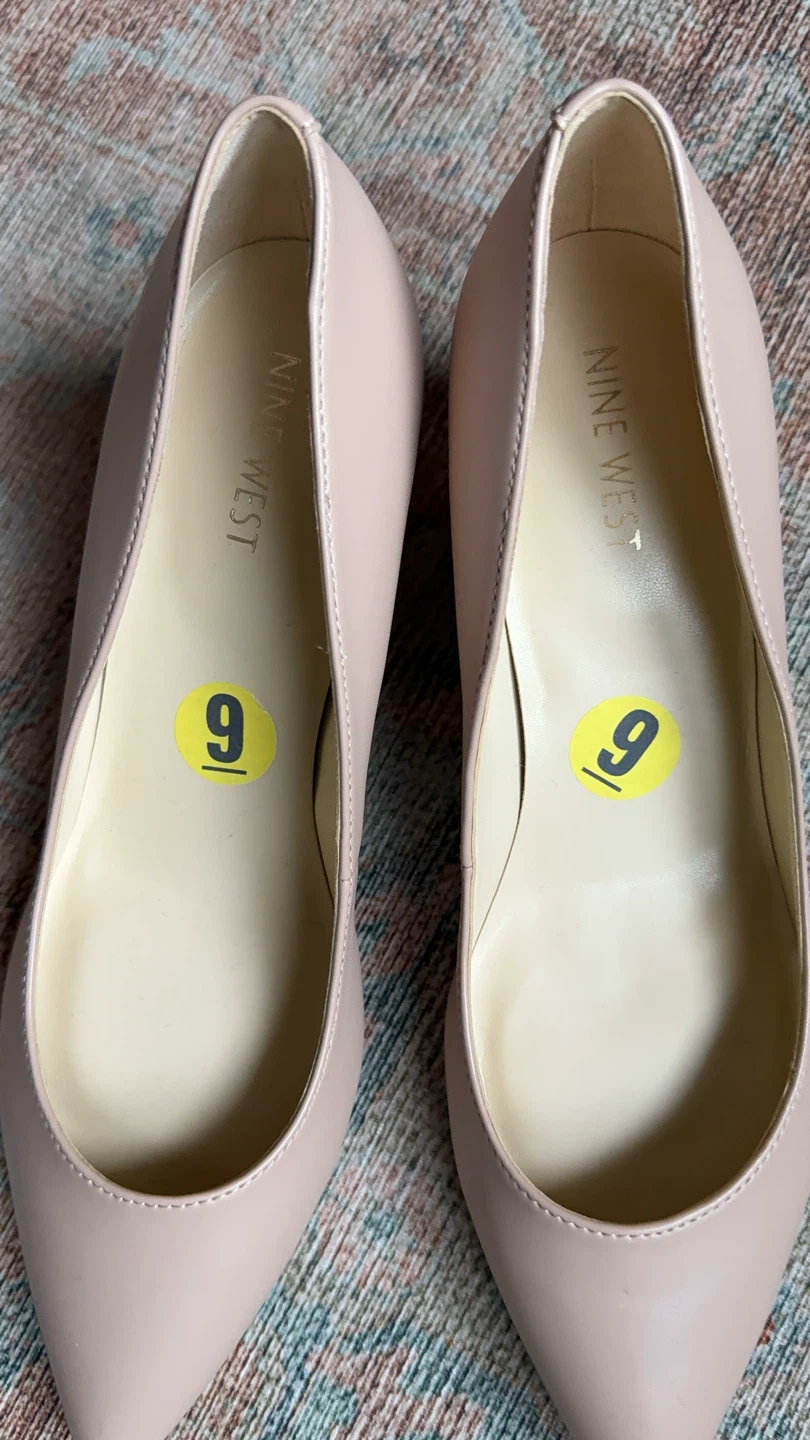 Nine West Women's Pink Block Heel Pumps - Size 9