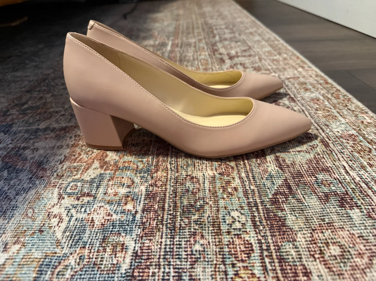 Nine West Women's Pink Block Heel Pumps - Size 9 - photo 2