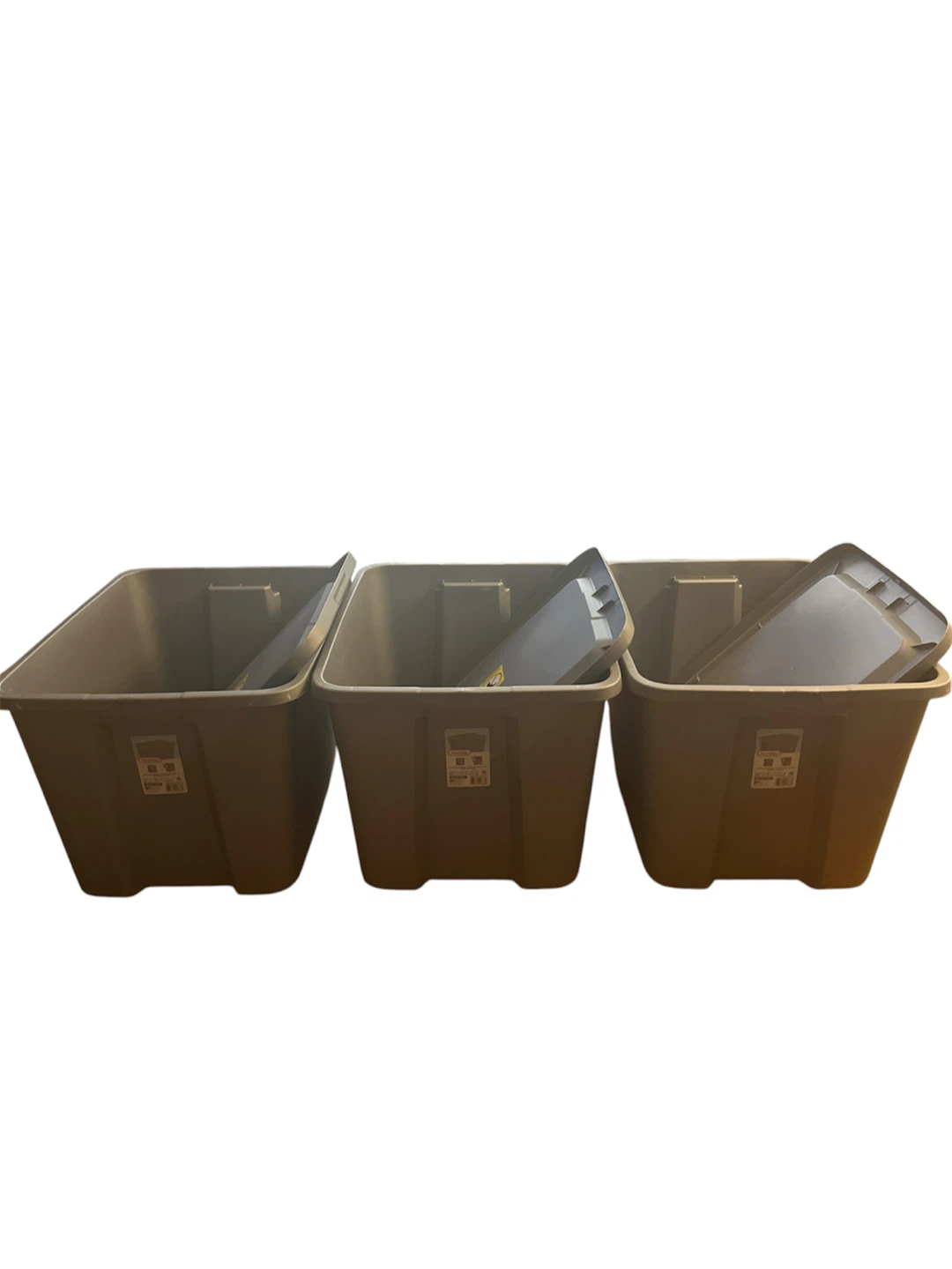 3 Sterilite 18 Gallon Storage Totes with Lids