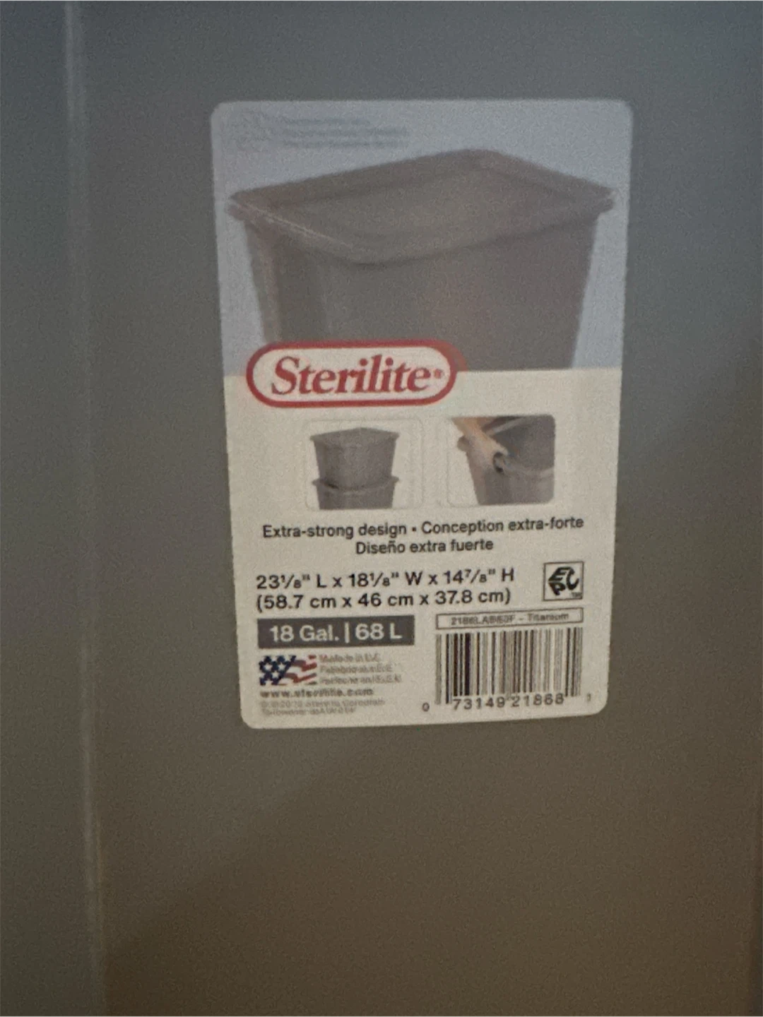3 Sterilite 18 Gallon Storage Totes with Lids - photo 3