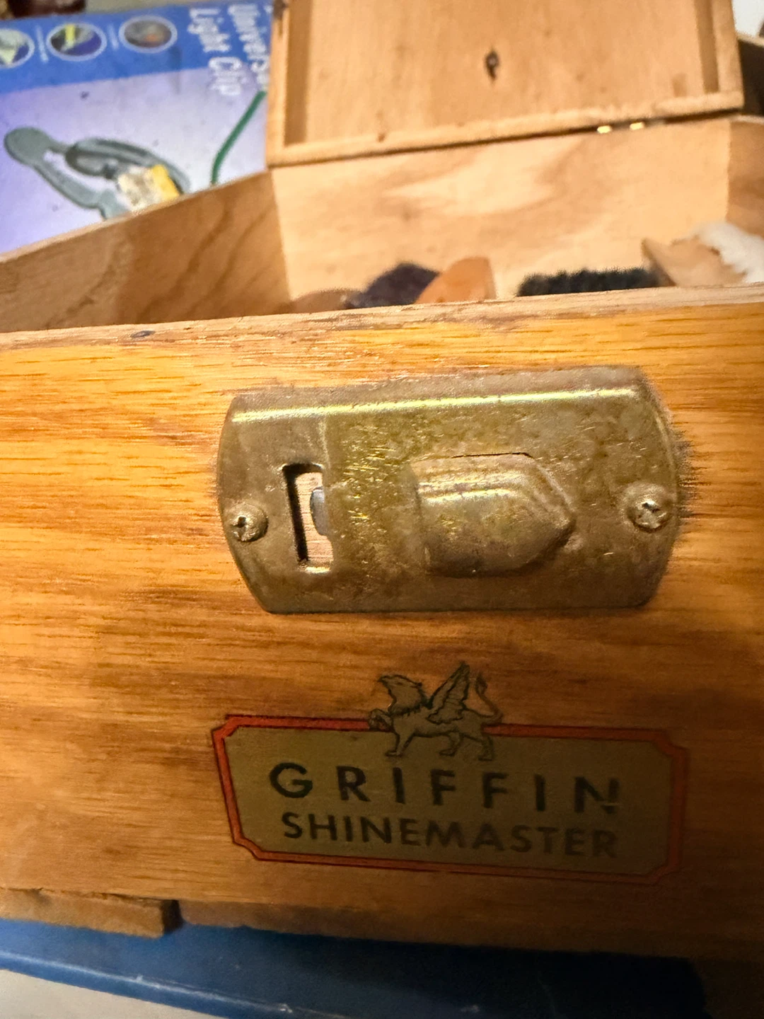 Griffin Shinemaster Wooden Shoe Shine Box with Brushes - photo 3