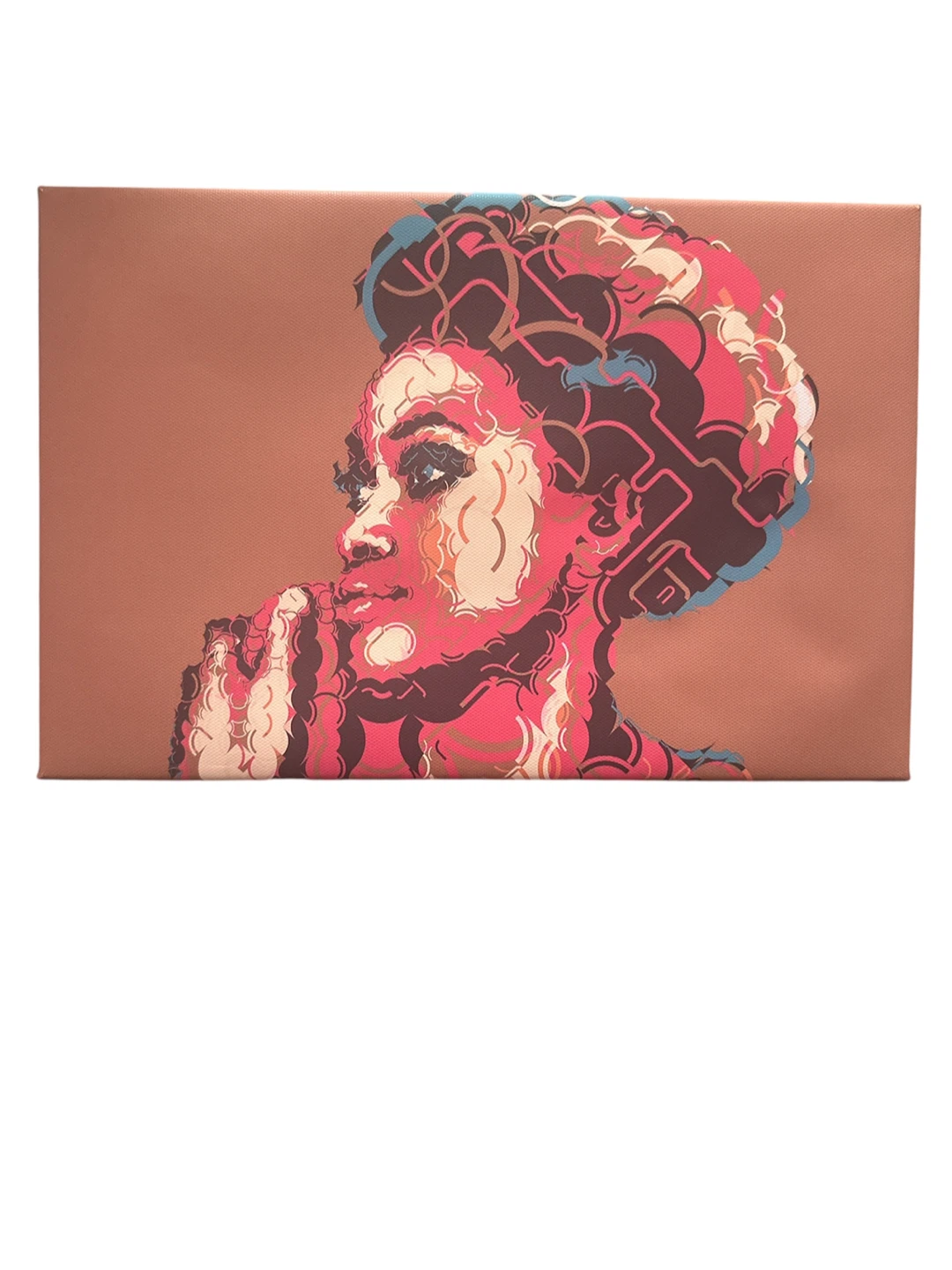 Canvas Wall Faux Leather Art Portrait Print