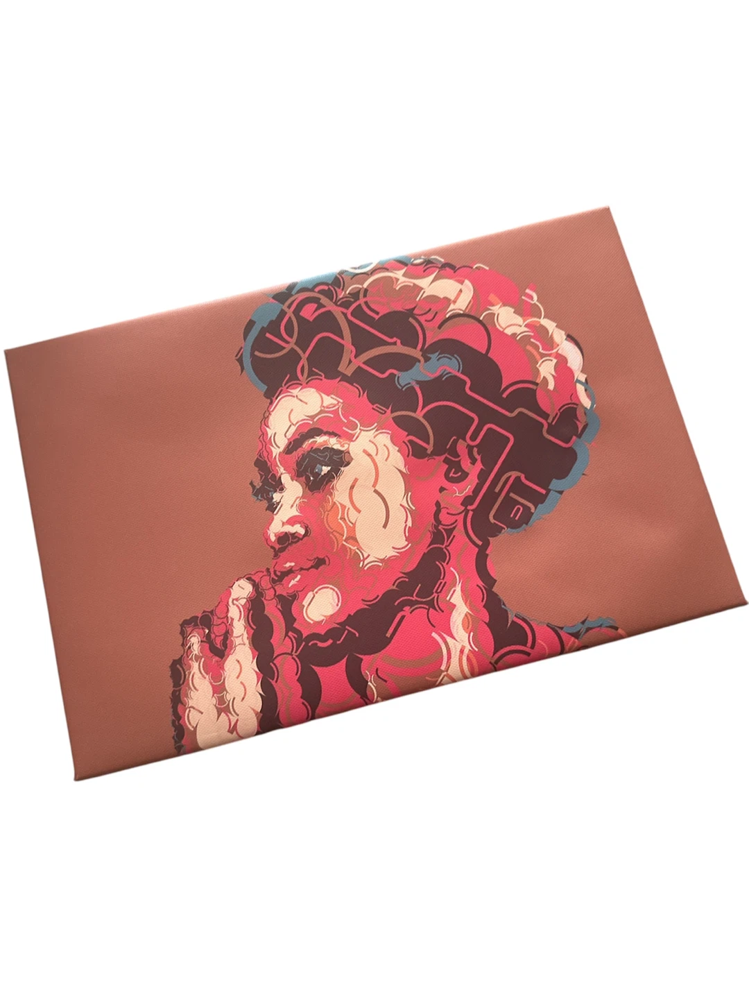 Canvas Wall Faux Leather Art Portrait Print - photo 2