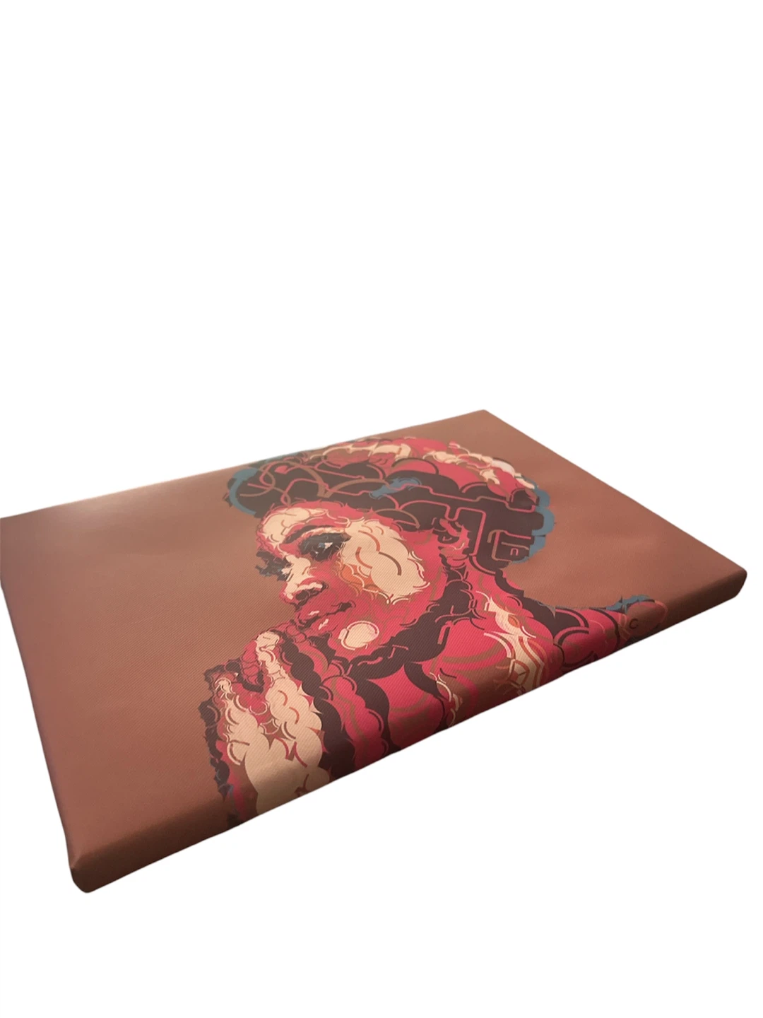 Canvas Wall Faux Leather Art Portrait Print - photo 3