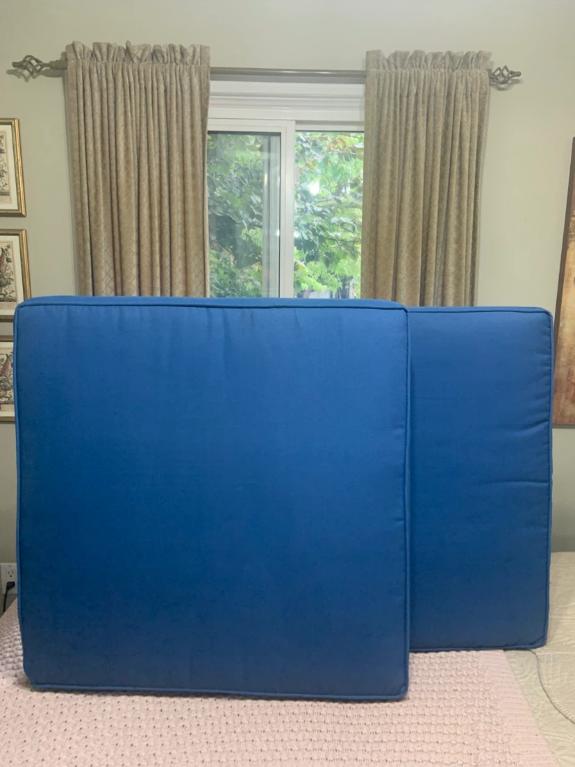 Blue Square Cushions (Set of 2)