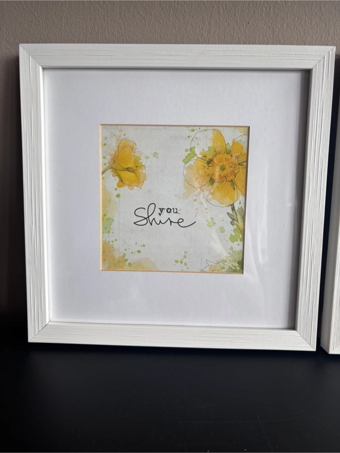 Set of 2 "You Shine" & "Be Inspired" Framed Prints - photo 2