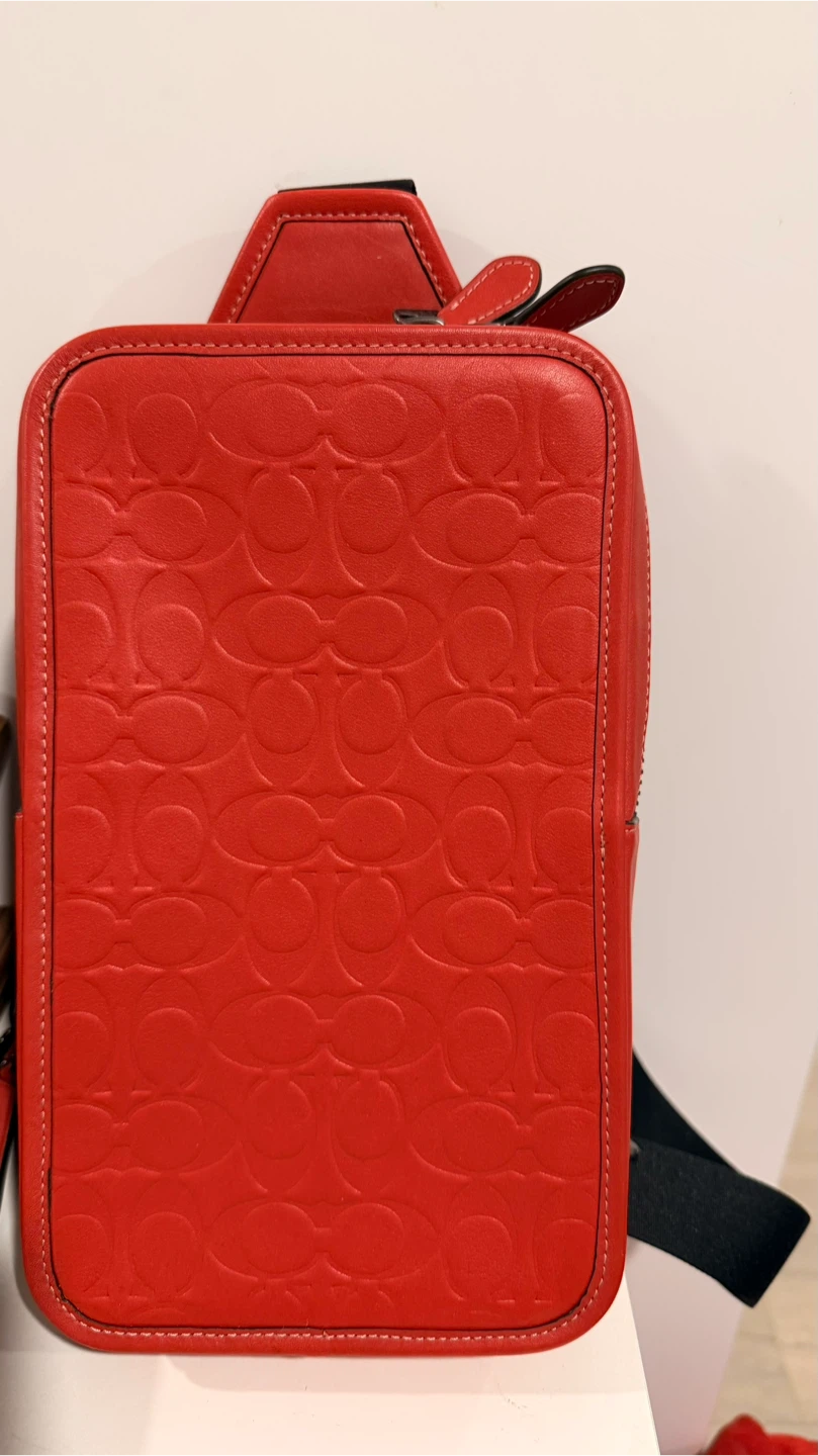 Coach Red Leather Sling Bag