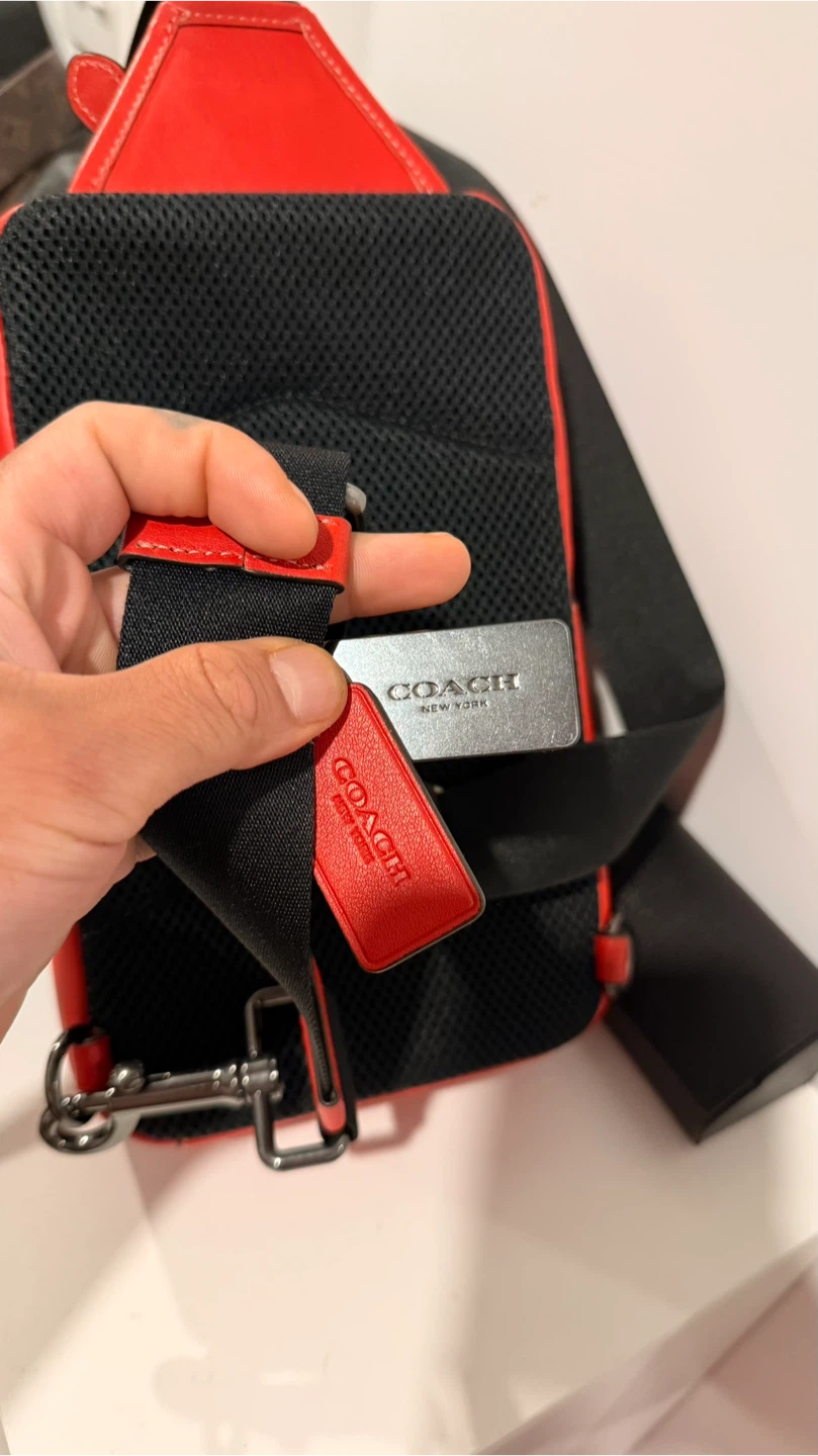 Coach Red Leather Sling Bag - photo 2