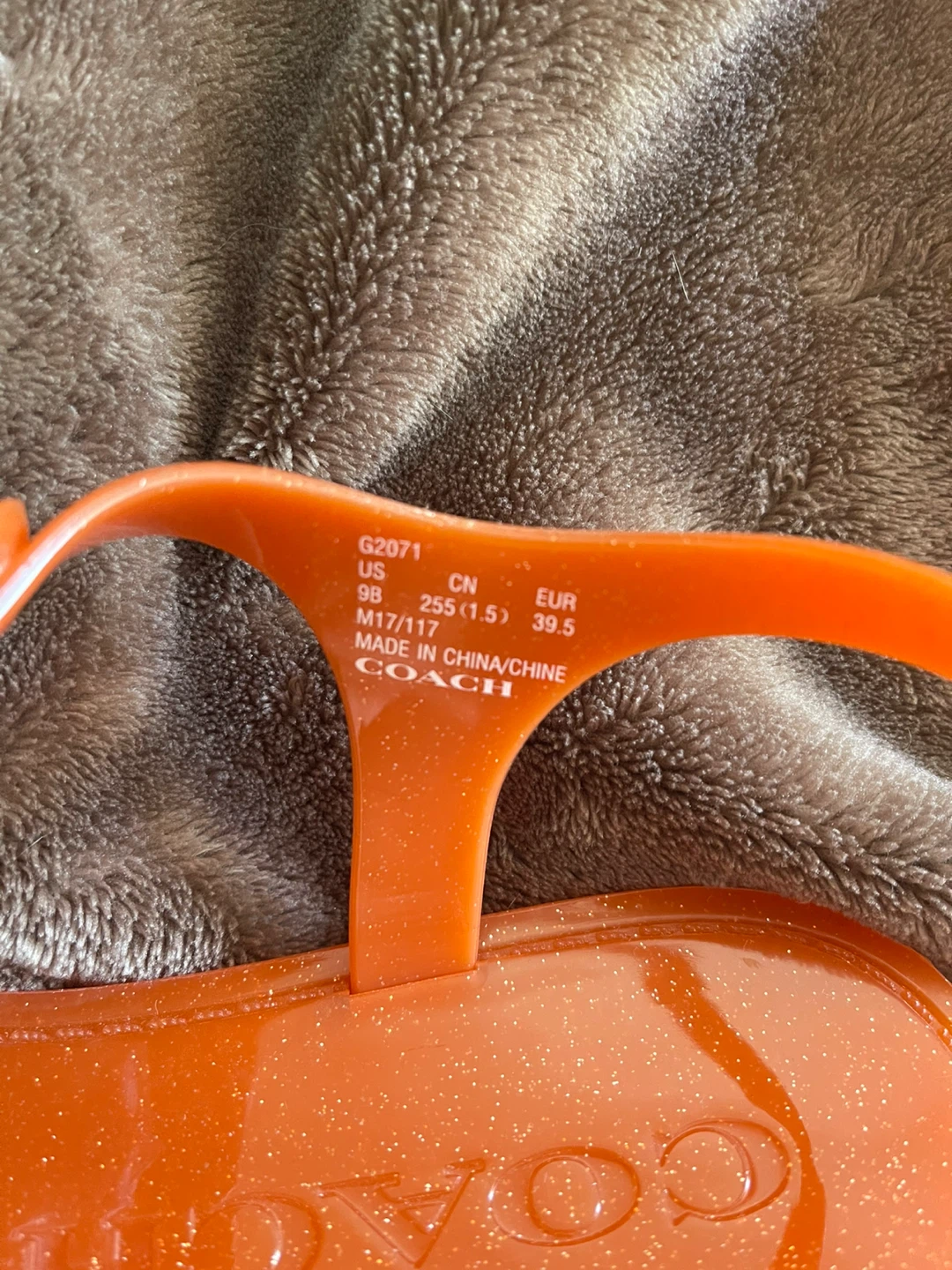 Coach Orange Jelly Sandals Size 9 - photo 2
