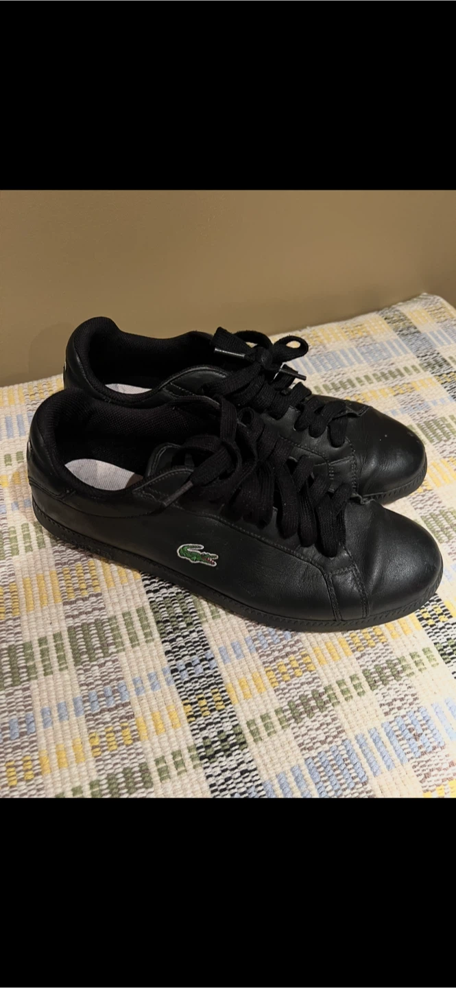 Lacoste Black Leather Sneakers