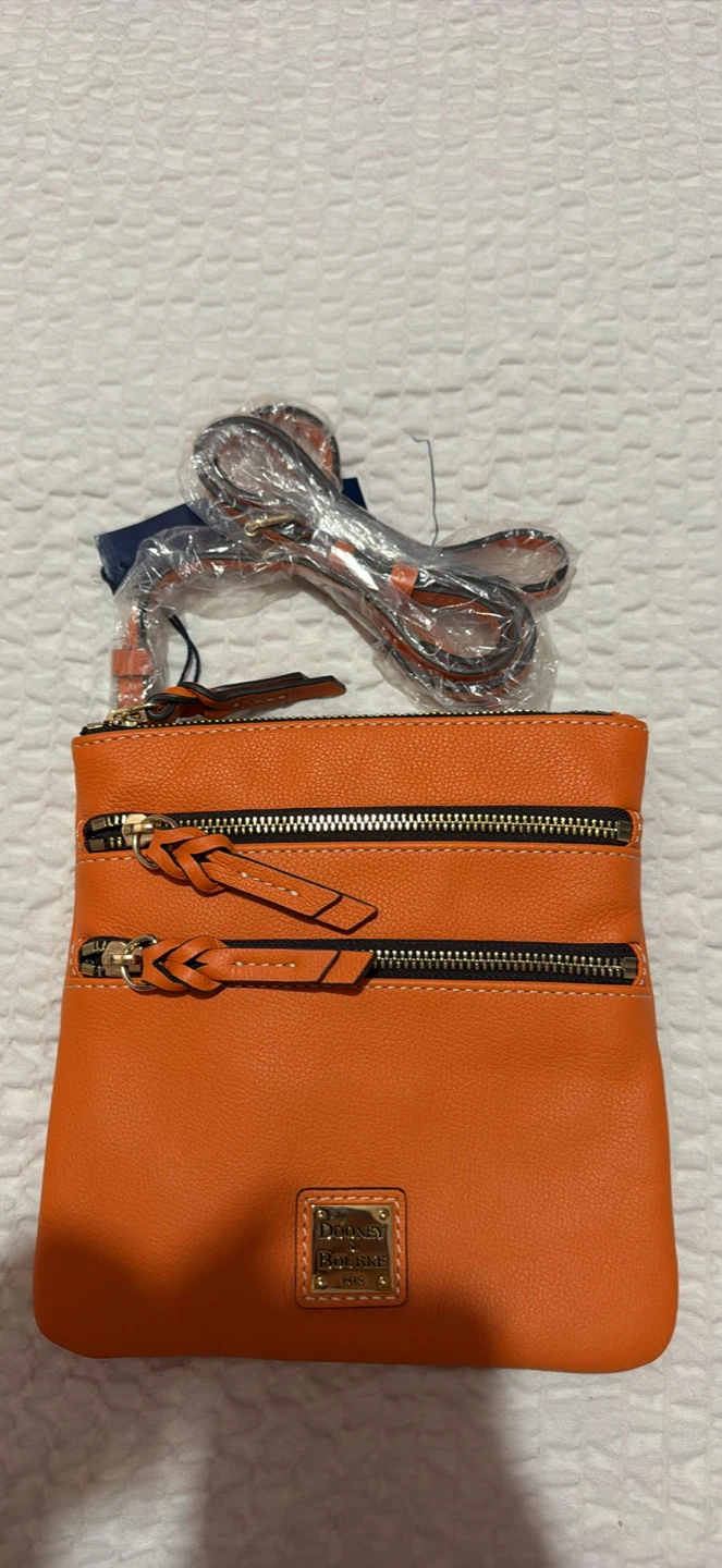 Dooney & Bourke Orange Leather Crossbody Bag