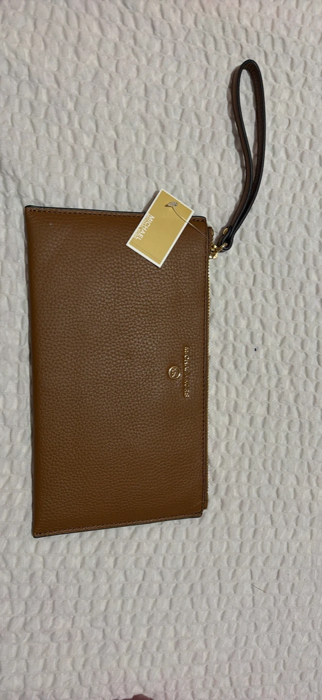 Michael Kors Wristlet Clutch - Brown Leather