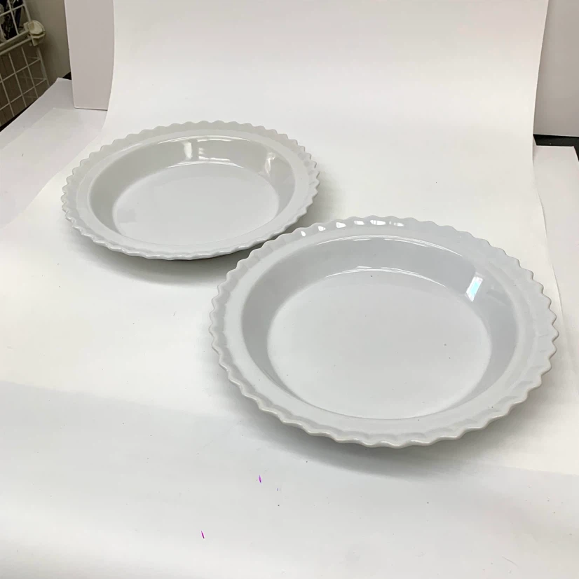 Pair of White Pie Plates