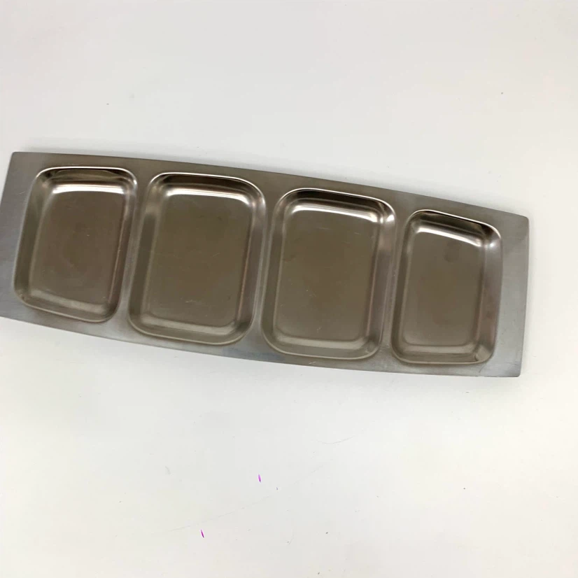 Stainless Steel 4-Compartment Serving Tray - photo 2