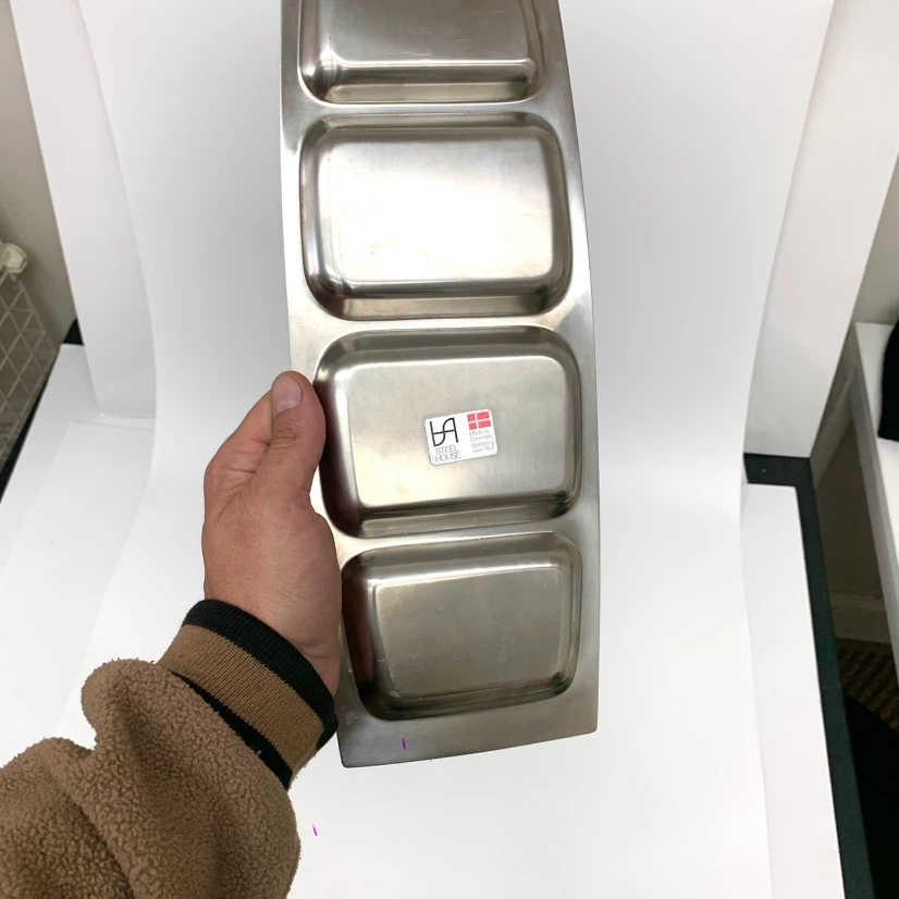 Stainless Steel 4-Compartment Serving Tray - photo 5