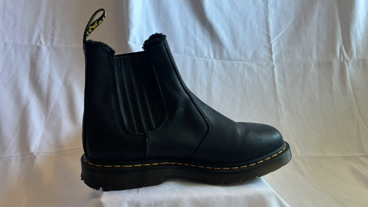 Dr. Martens AirWair Black Leather Fur Lined Chelsea Boots - photo 2