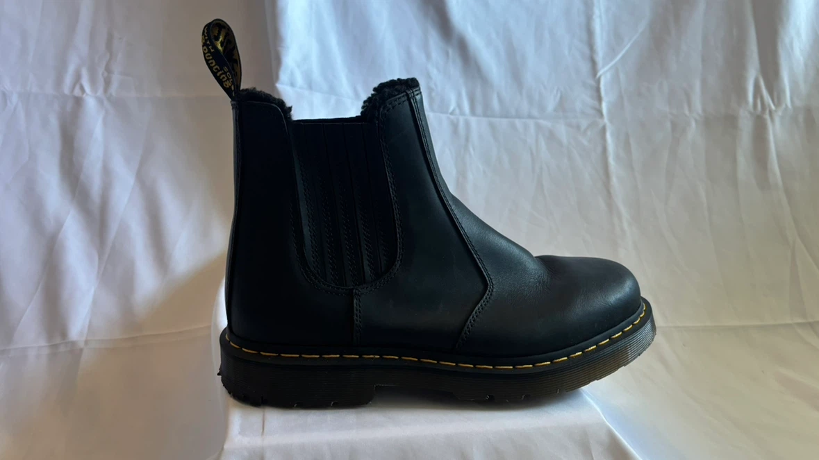 Dr. Martens AirWair Black Leather Fur Lined Chelsea Boots - photo 4