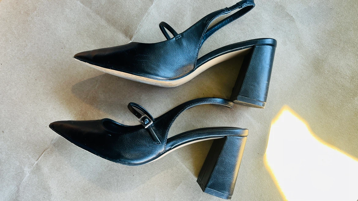 Call It Spring Black Vegan Slingback Heels - photo 2