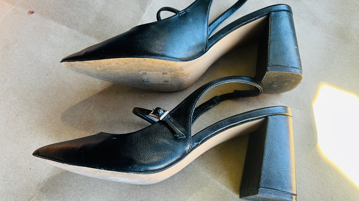 Call It Spring Black Vegan Slingback Heels - photo 5