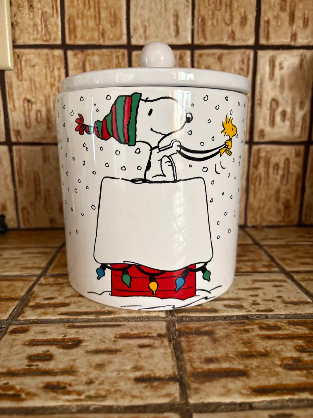 Peanuts Snoopy Christmas Cookie Jar - photo 3