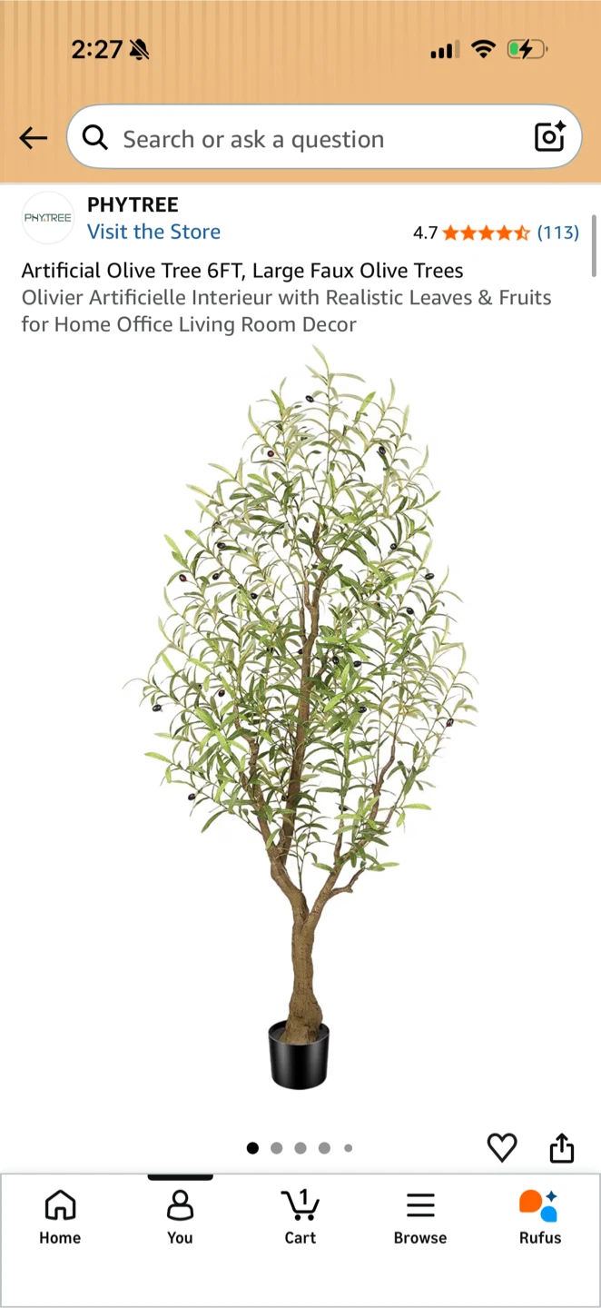 Artificial Olive Tree 6FT - photo 2