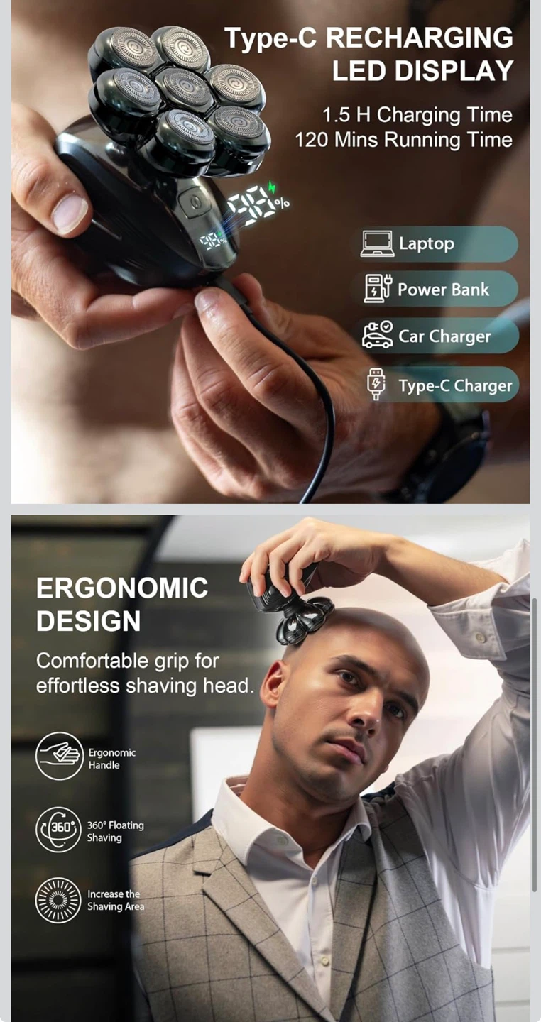 Cyruzi 7D Floating Electric Shaver - photo 3