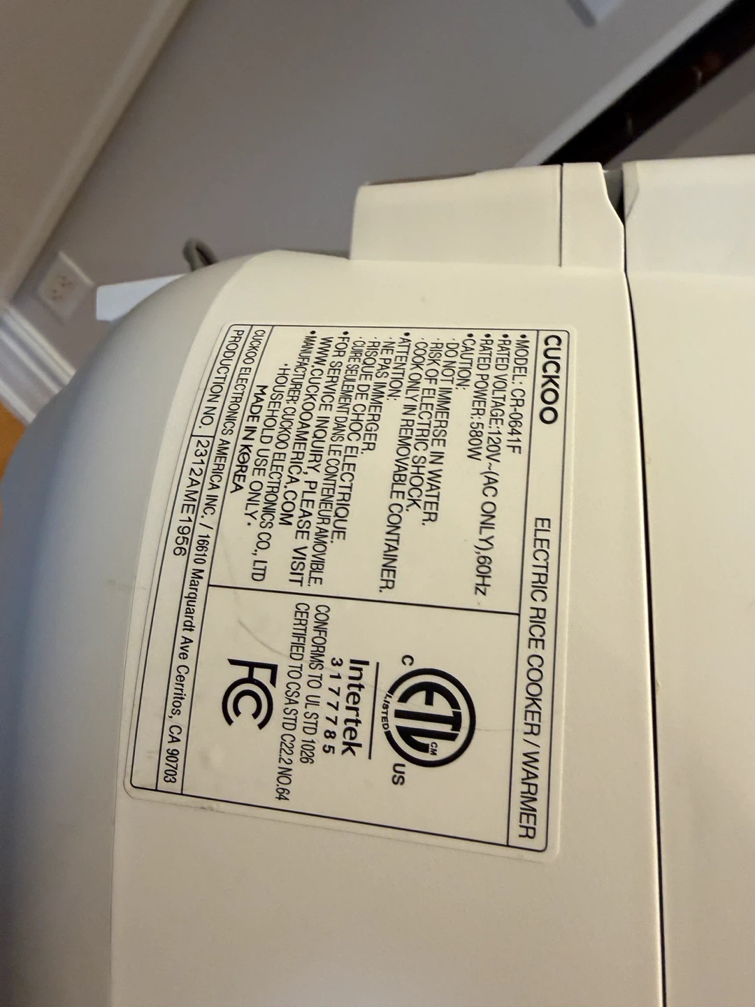 Cuckoo Electric Rice Cooker/Warmer - photo 5
