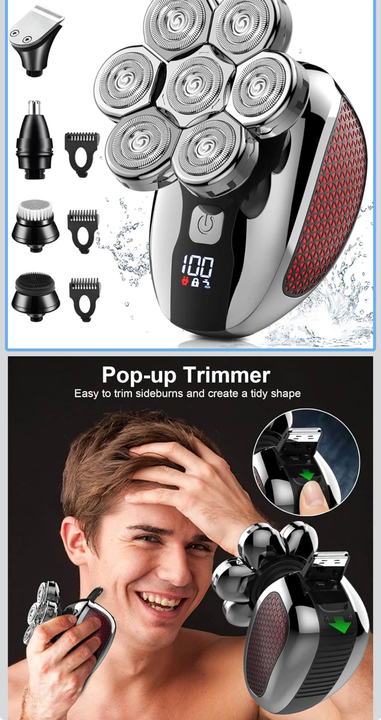 CHLANT 7D Floating Electric Head Shaver for Men
