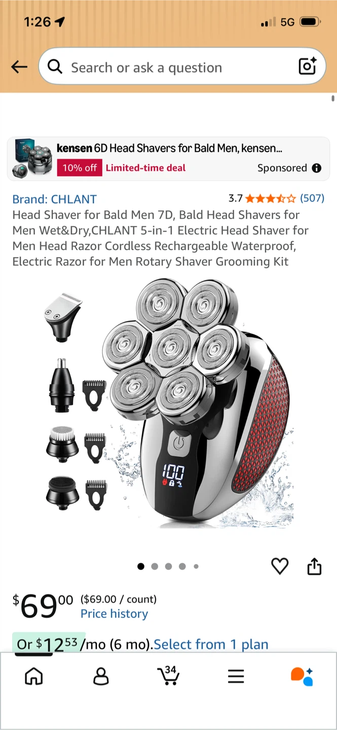 CHLANT 7D Floating Electric Head Shaver for Men - photo 5