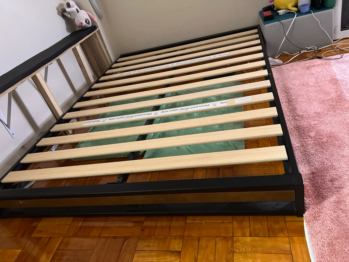 Metal Bed Frame with Wooden Slats - photo 2