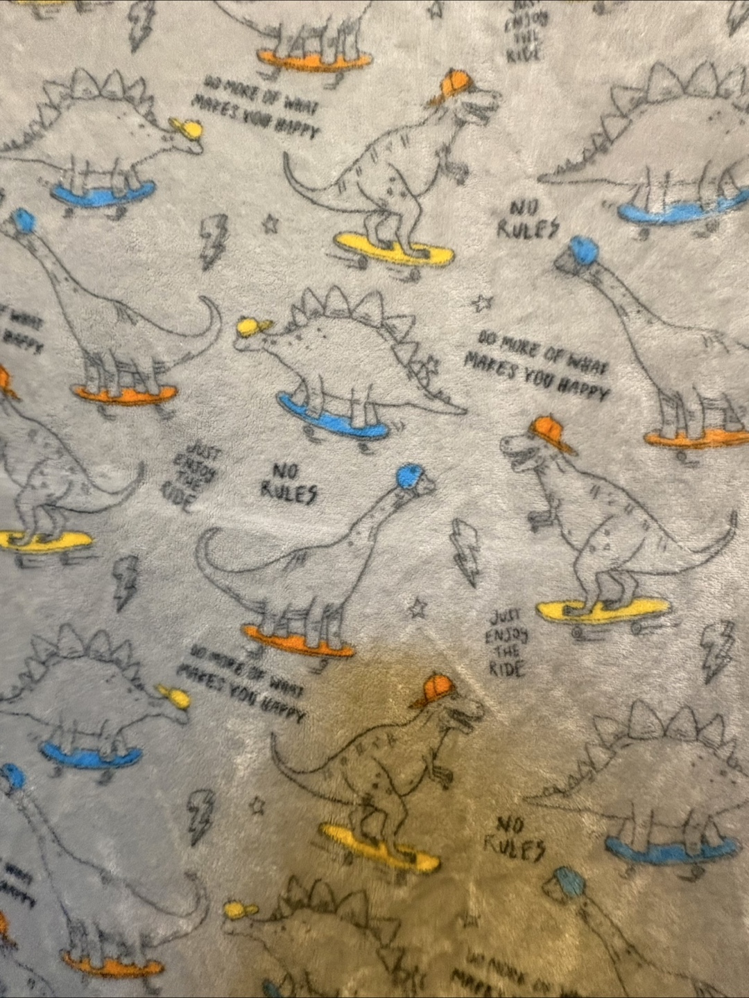 Dinosaur Skateboard Thick Fleece Blanket - photo 2