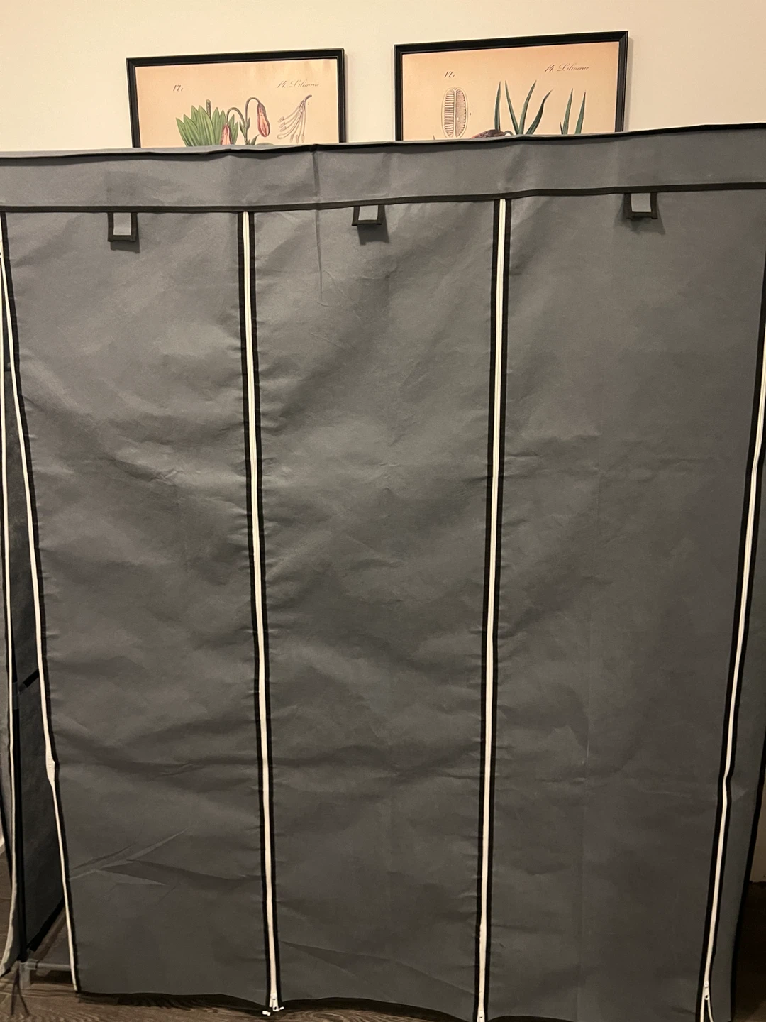 Grey Fabric Wardrobe Closet Organizer - photo 2