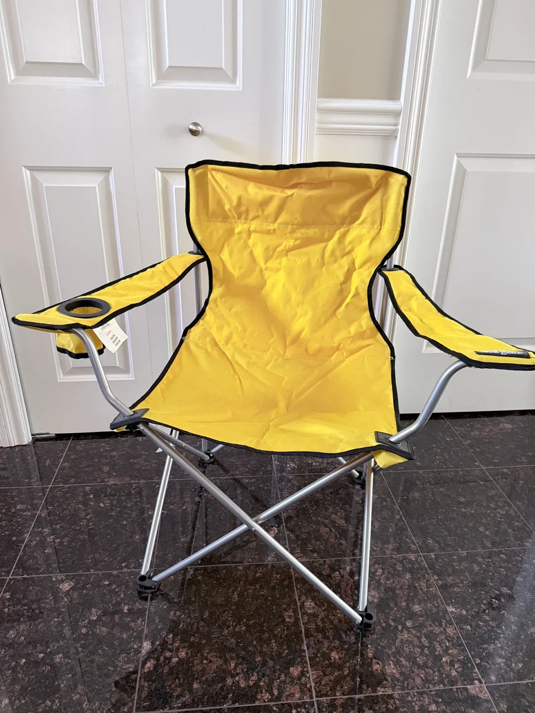 Tera Gear Yellow Camping Chair with Cup Holder