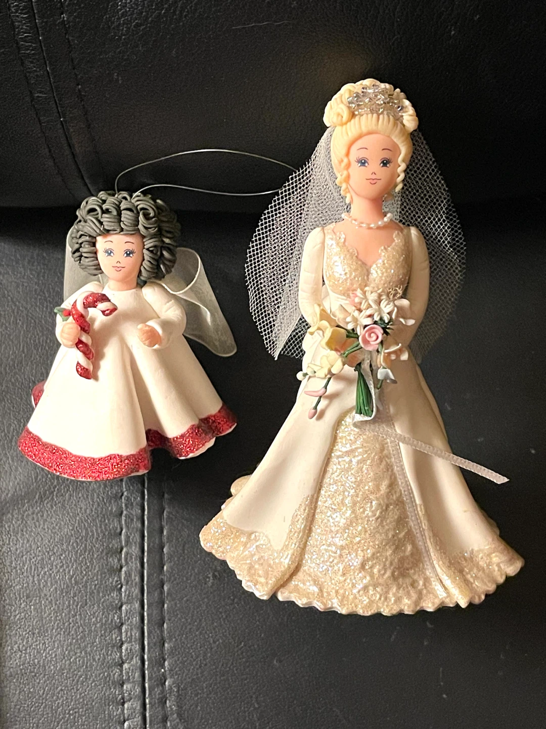 Bride and Angel Figurine Ornaments
