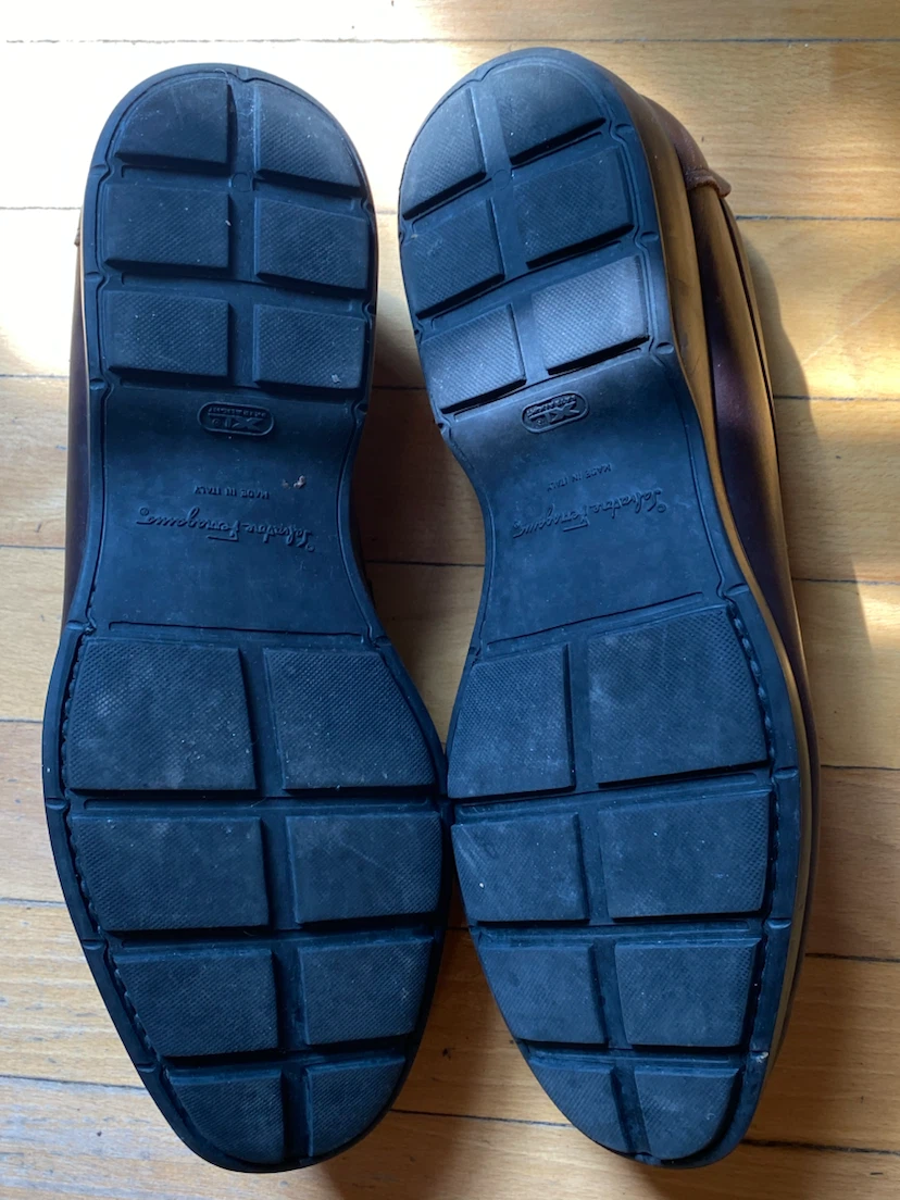 Salvatore Ferragamo Men’s Dark Brown Leather Gancini Loafers - photo 3