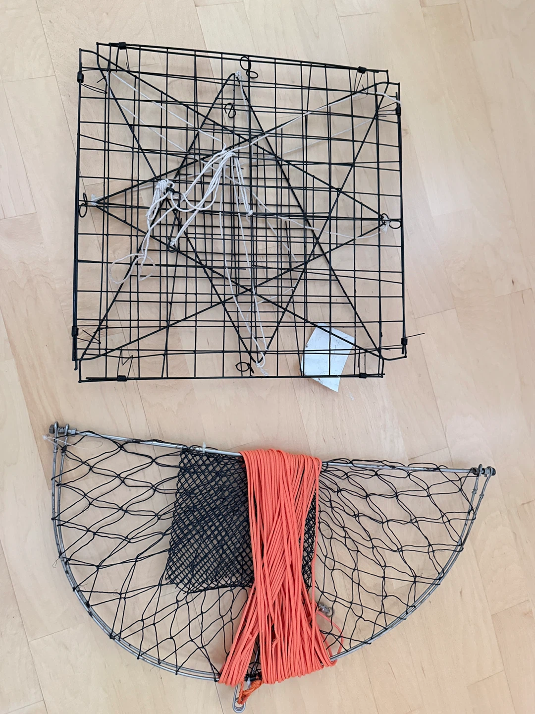2 Collapsible Crab Trap with Orange Rope