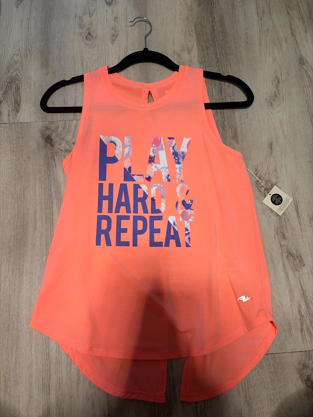 Athletic Works "Play Hard & Repeat" Tank Top