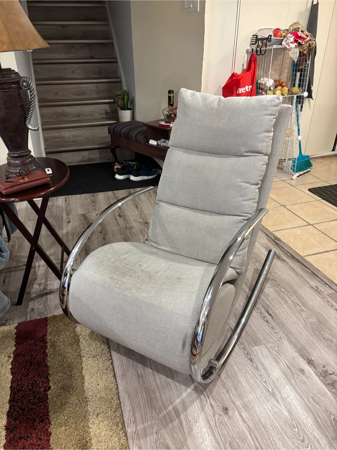 Modern Chrome Rocking Chair - - photo 3