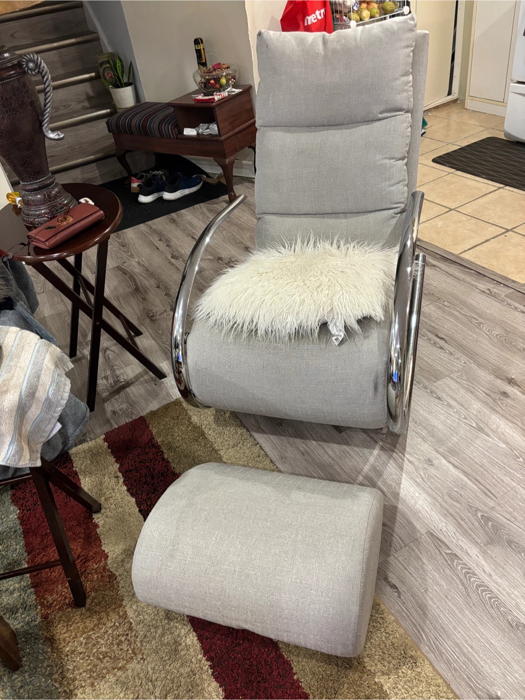Modern Chrome Rocking Chair - - photo 5
