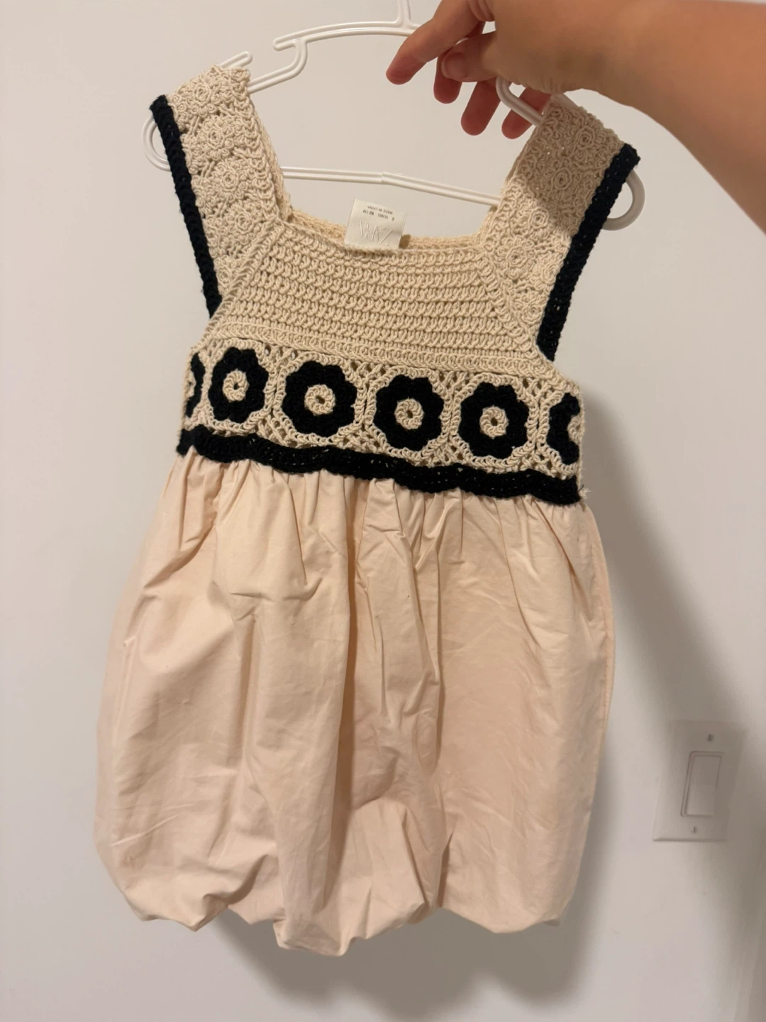Zara Crochet Dress - Beige/Black - 2 Years - photo 2