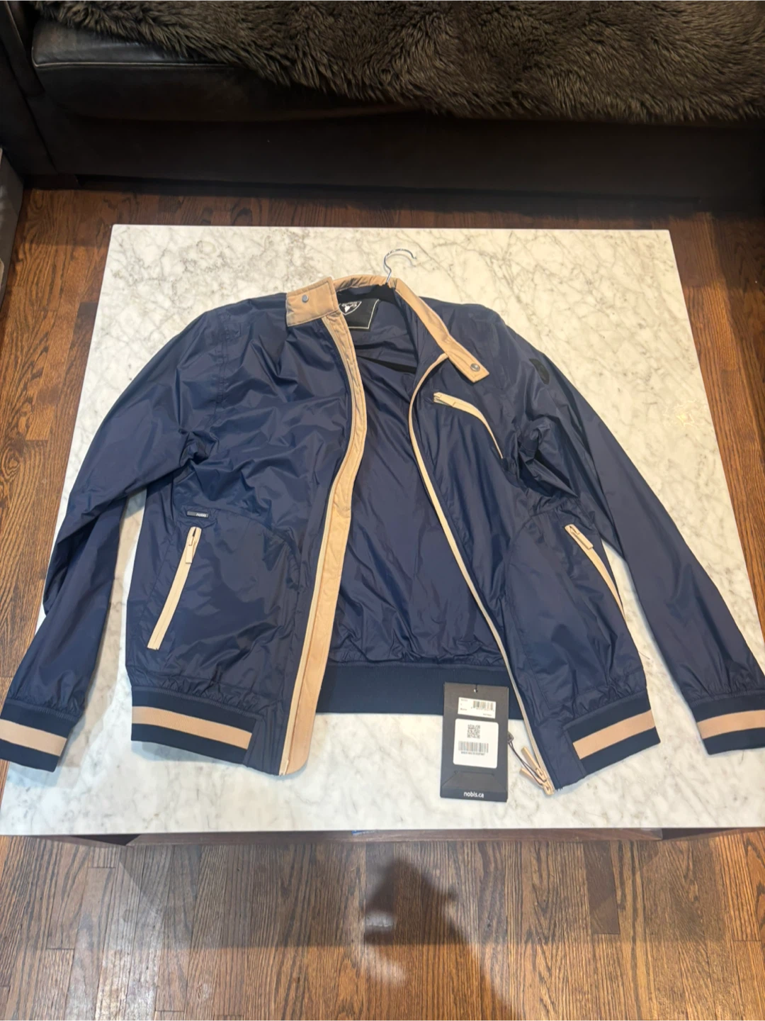 Nobis Bomber Jacket Navy Blue - brand new with tags