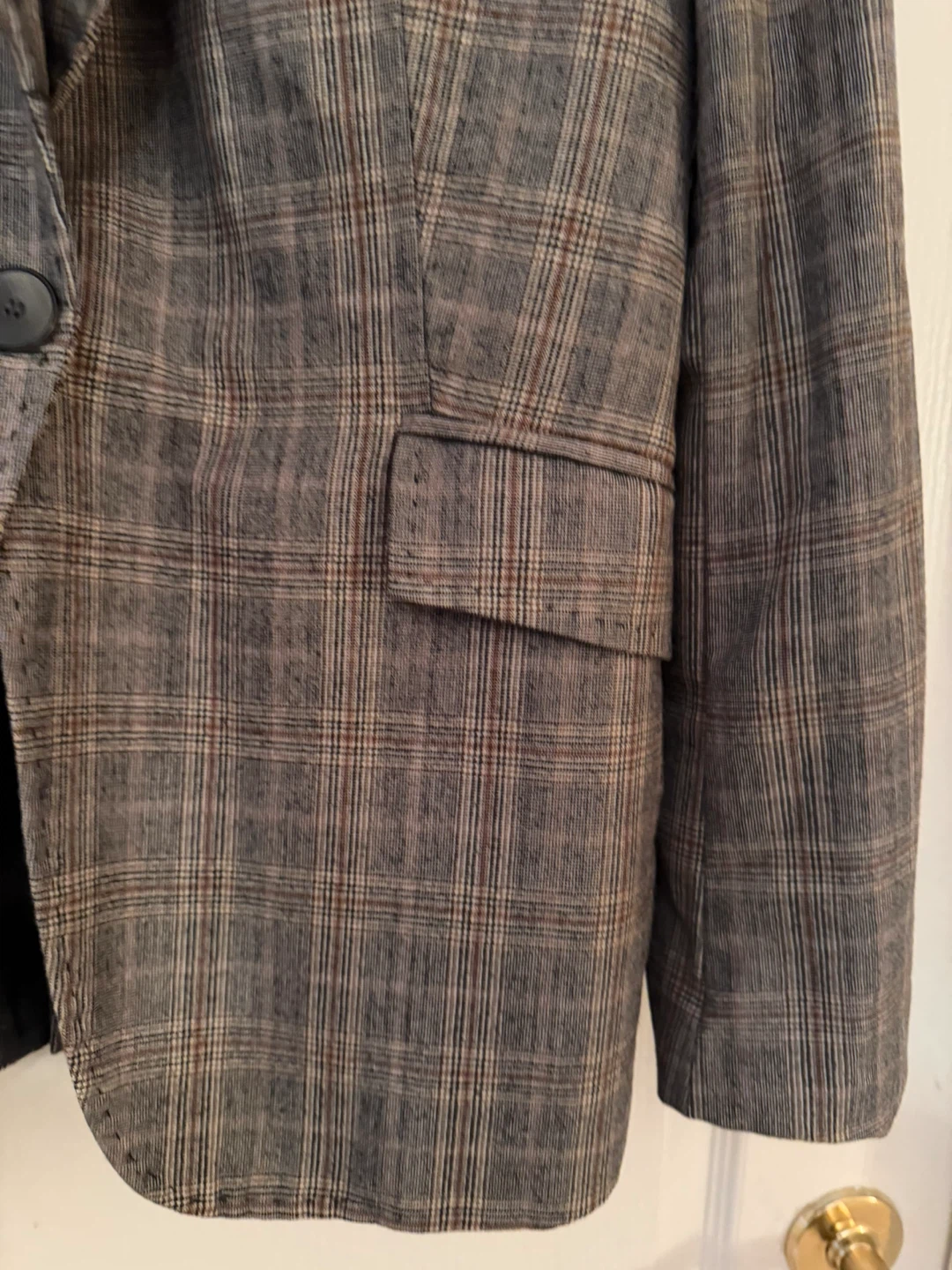 Zara fine wool Plaid Blazer woman - photo 2