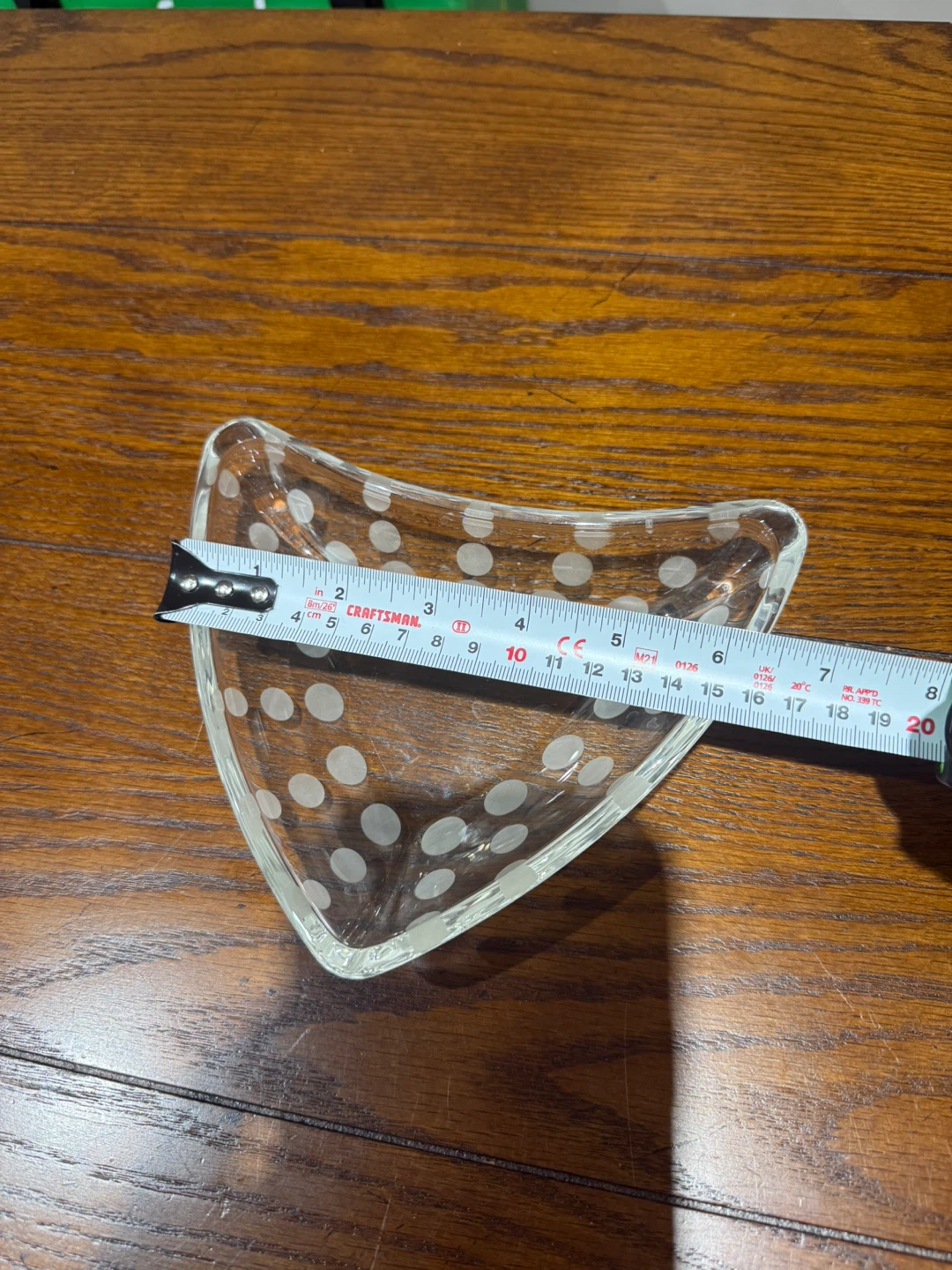 Triangle Glass Dishes with Polka Dots - photo 3